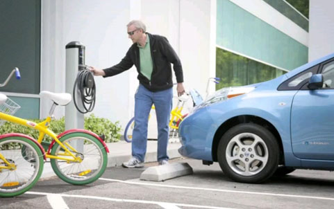 投身环保运动 Google称有最大电动车充电站网络