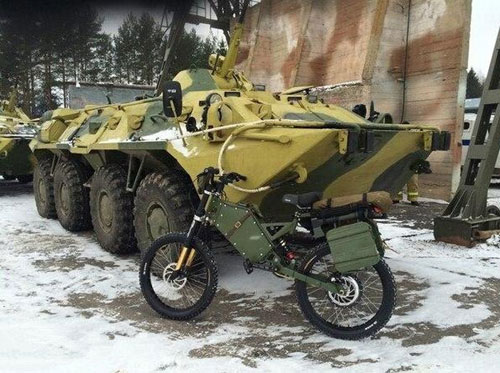 俄罗斯军用电动自行车 时速可达110公里