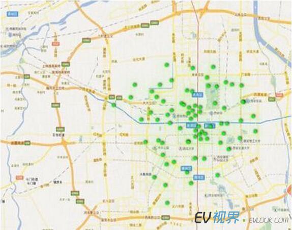 西安发布全国首份“城市电动车充电桩地图”