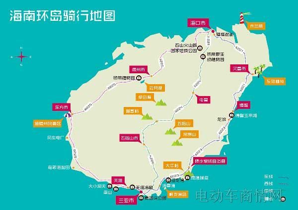 骑行队计划用10天的时间,从海口出发,骑行文昌,博鳌,三亚,东方,回到